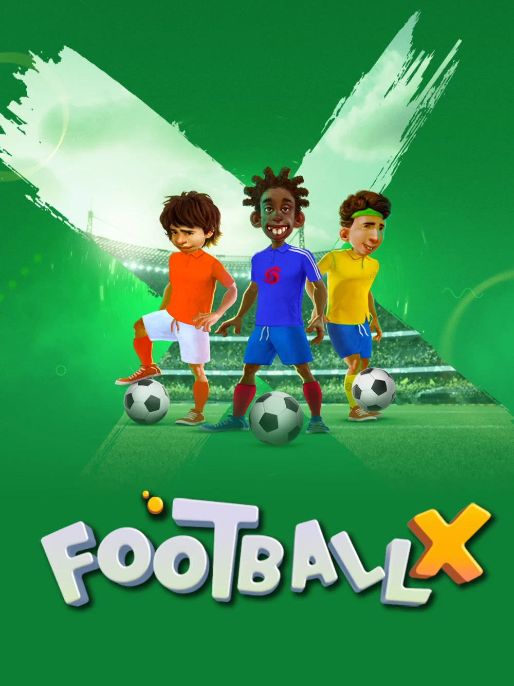 Tarjeta deportiva con fútbol, sensación de casino sports betting y acción en vivo.